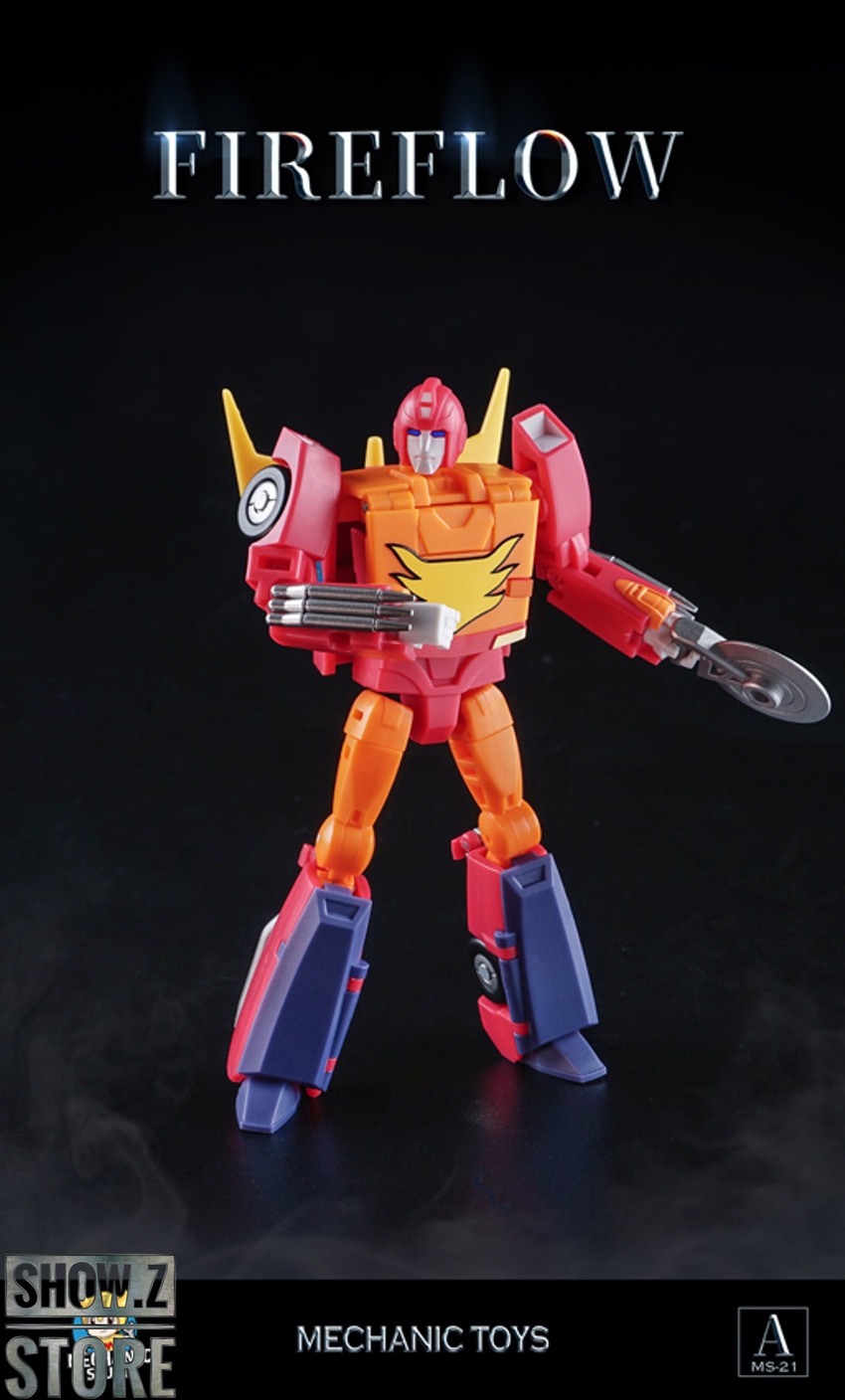 Mechanic Toys Fireflow Rodimus robot action combat stance display Mechanic Toys Fireflow Rodimus robot action combat stance display