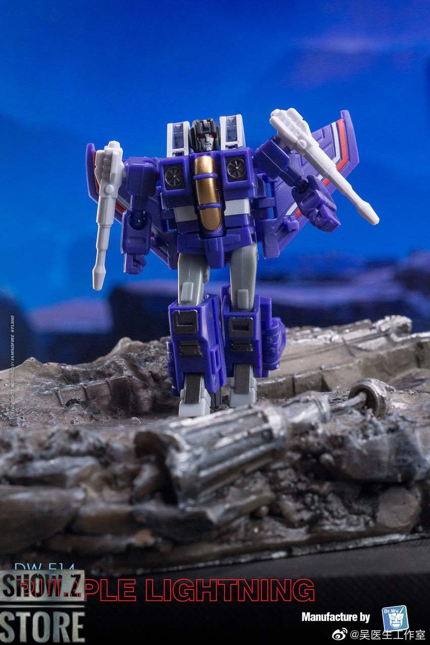 Dr.Wu Powerglide Bitstream blue purple robot standing moonlit ground Dr.Wu Powerglide Bitstream blue purple robot standing moonlit ground