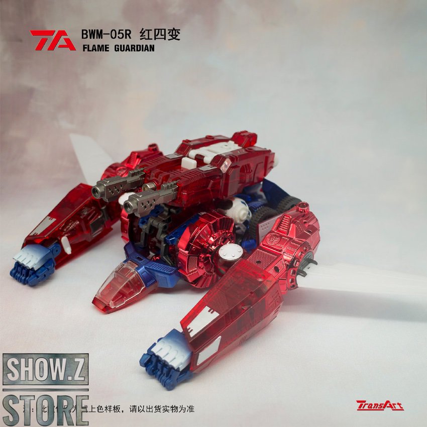 TransArt Flame Guardian Optimus Primal red blue robot full TransArt Flame Guardian Optimus Primal red blue robot full