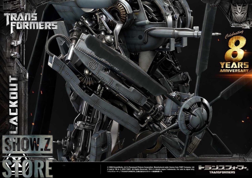 HEAT Studio Transformers Blackout gray black statue display HEAT Studio Transformers Blackout gray black statue display