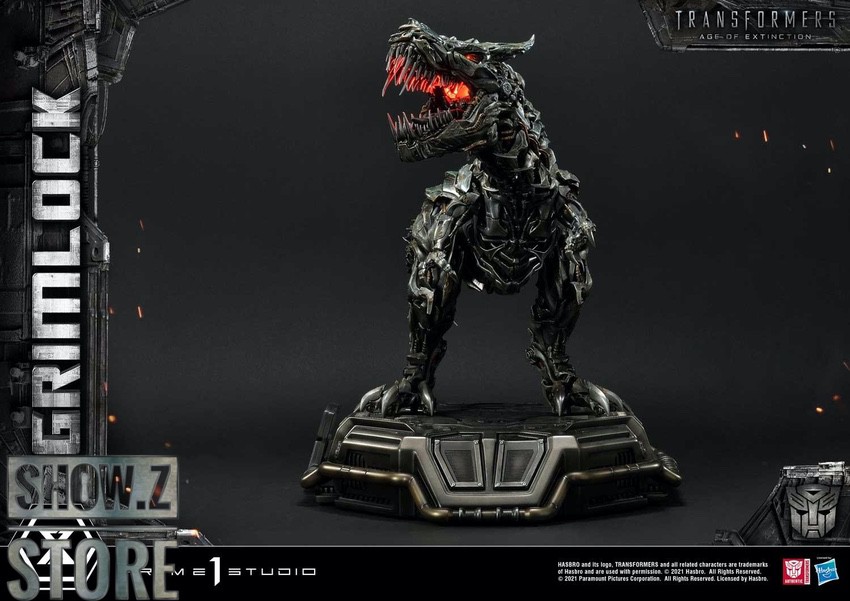 HEAT Grimlock Age of Extinction statue standing tall menacing HEAT Grimlock Age of Extinction statue standing tall menacing