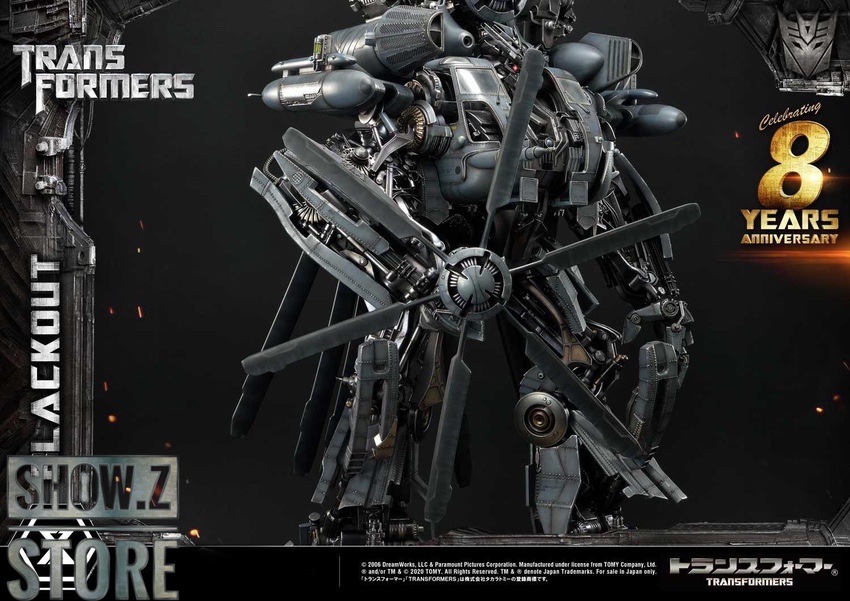 HEAT Studio Transformers Blackout statue dynamic action pose display HEAT Studio Transformers Blackout statue dynamic action pose display