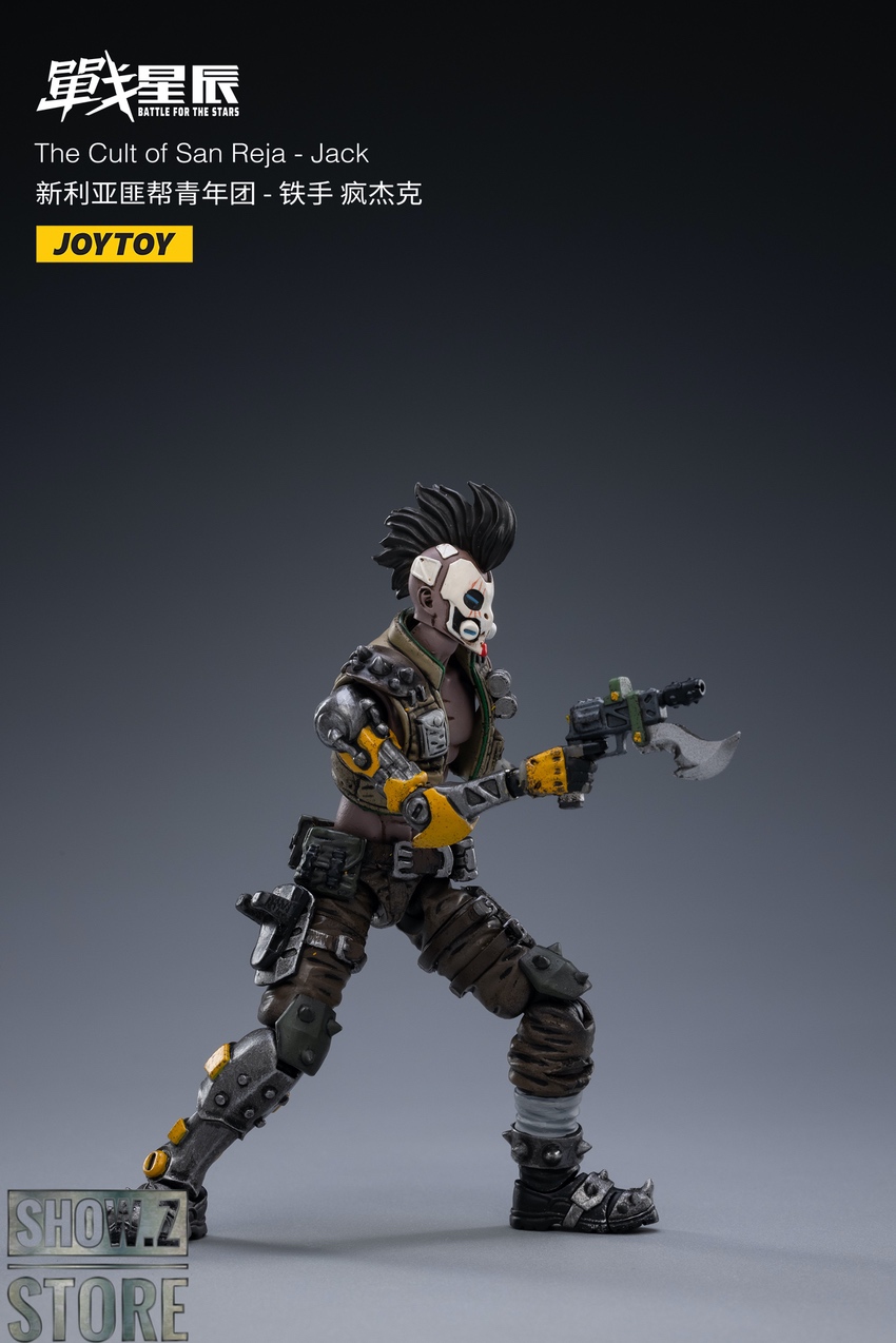 JoyToy Jack figure action pose holding large polearm weapon JoyToy Jack figure action pose holding large polearm weapon