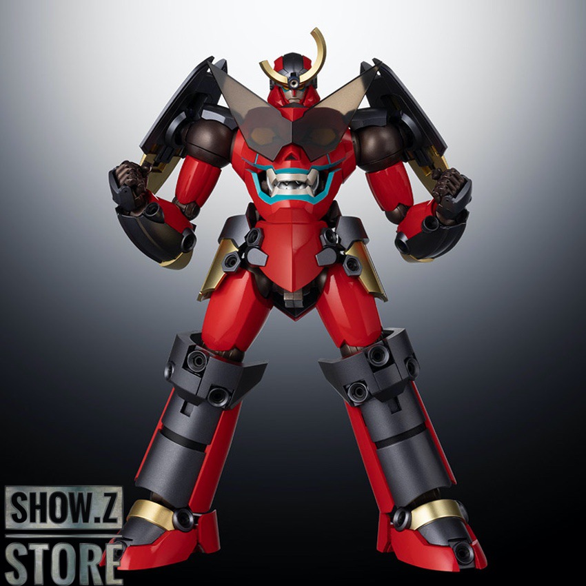 Sentinel RIOBOT Gurren Lagann red black gold mecha standing Sentinel RIOBOT Gurren Lagann red black gold mecha standing