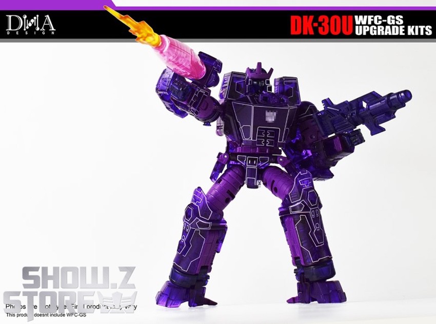 Purple Galvatron upgraded robot holding pink energy weapon Purple Galvatron upgraded robot holding pink energy weapon