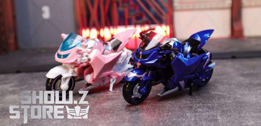 TFP Arcee pink white blue armor dynamic action fighting TFP Arcee pink white blue armor dynamic action fighting