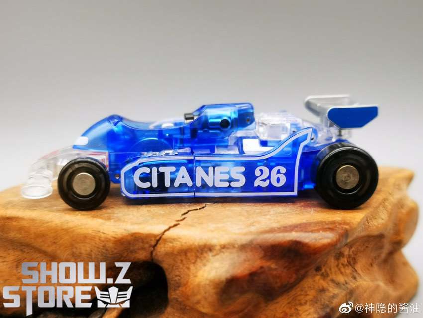 NewAge Shean Mirage clear translucent racing car top angle NewAge Shean Mirage clear translucent racing car top angle