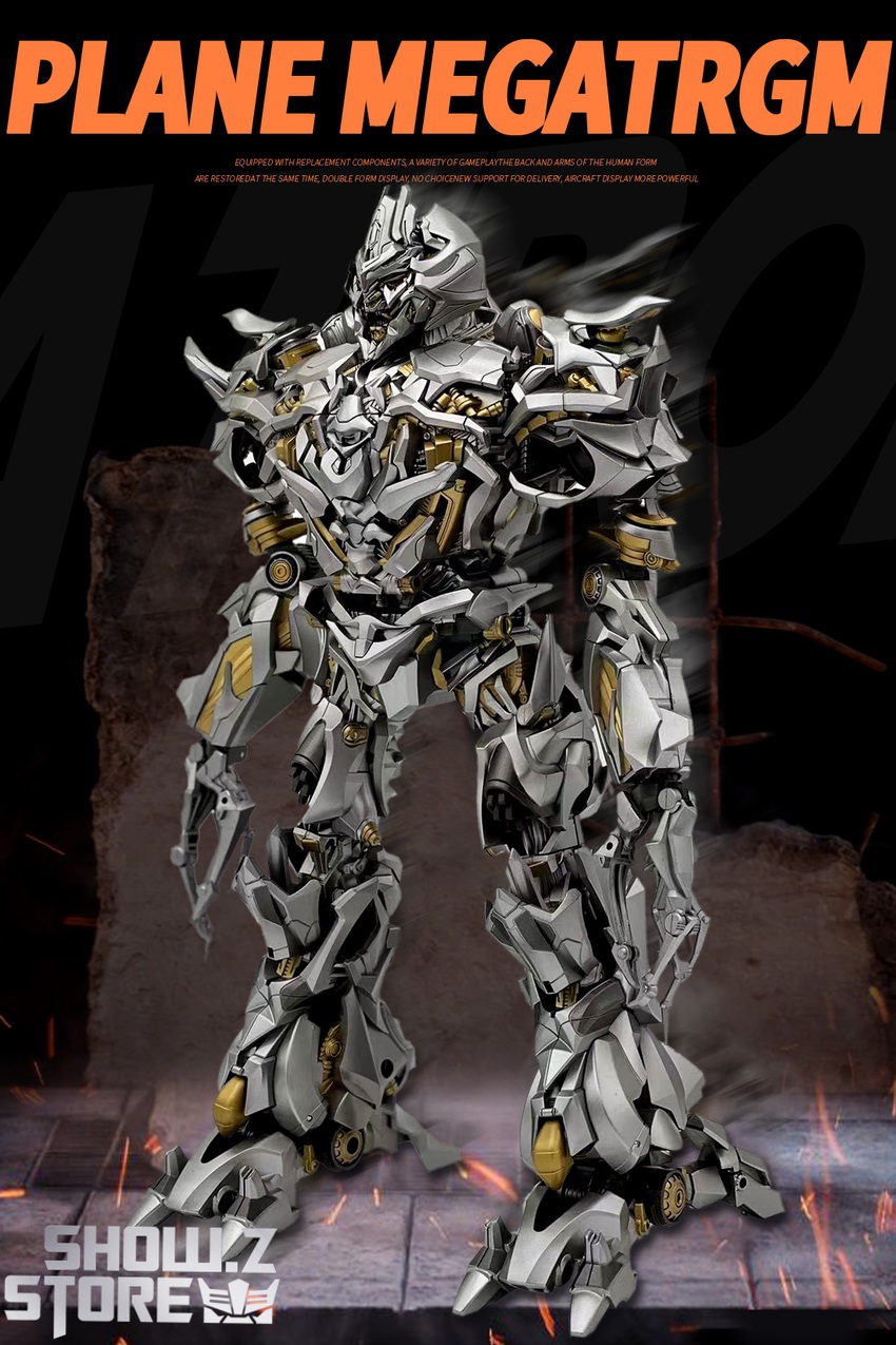 Plane Megatron robot torso facing forward detailed design view Plane Megatron robot torso facing forward detailed design view