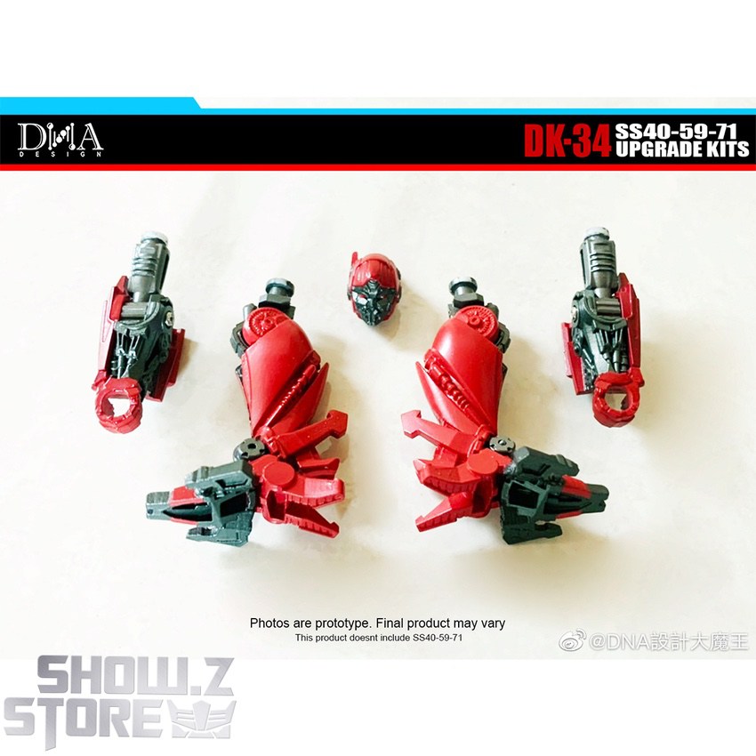 DNA Design DK-34 red robot green black armor display DNA Design DK-34 red robot green black armor display