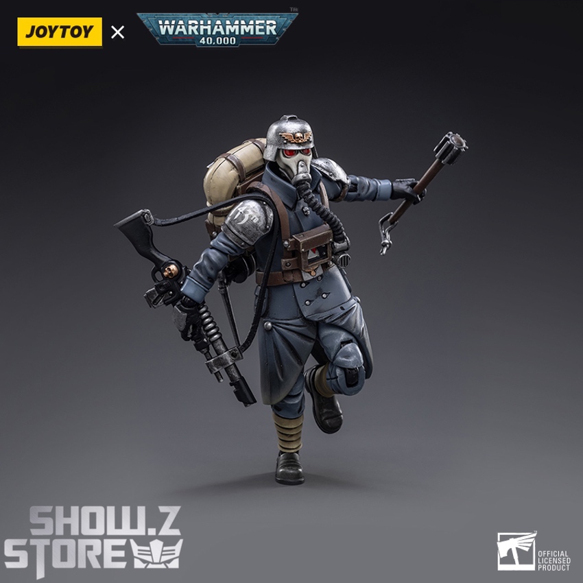 JoyToy Death Korps Krieg Guardsman soldier arms raised pose JoyToy Death Korps Krieg Guardsman soldier arms raised pose
