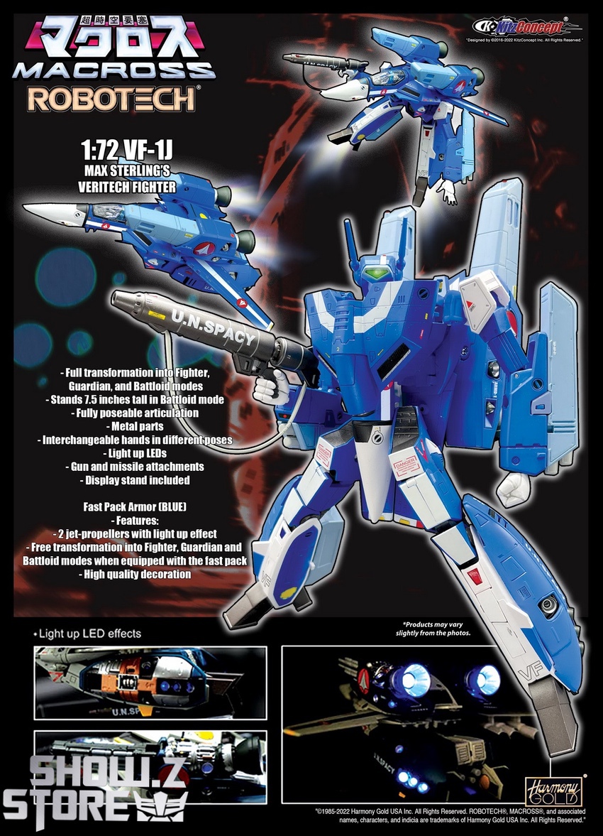 KitzConcept Max Sterling VF-1J Valkyrie aircraft red stripe fast pack KitzConcept Max Sterling VF-1J Valkyrie aircraft red stripe fast pack