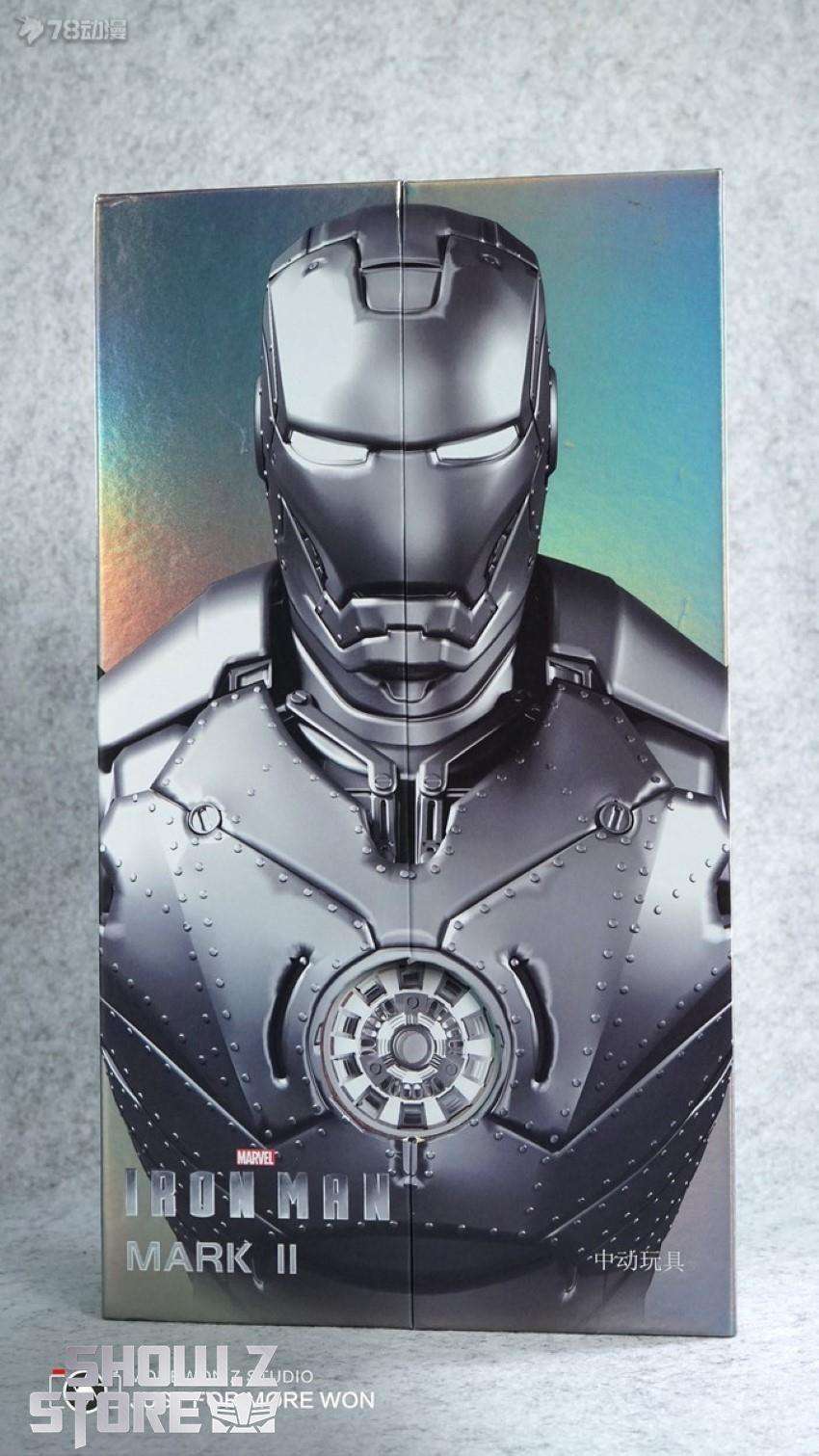 Iron Man Mark 2 armor suit in display box packaging Iron Man Mark 2 armor suit in display box packaging