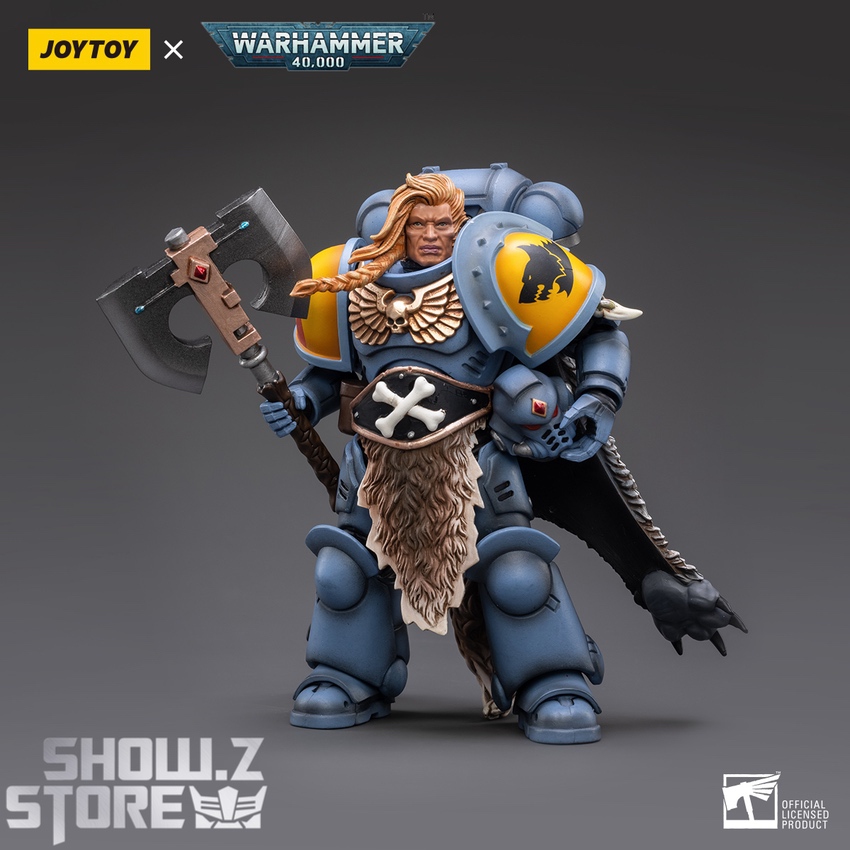 JoyToy Logan Ghostwolf leader blue armor dual weapons display JoyToy Logan Ghostwolf leader blue armor dual weapons display