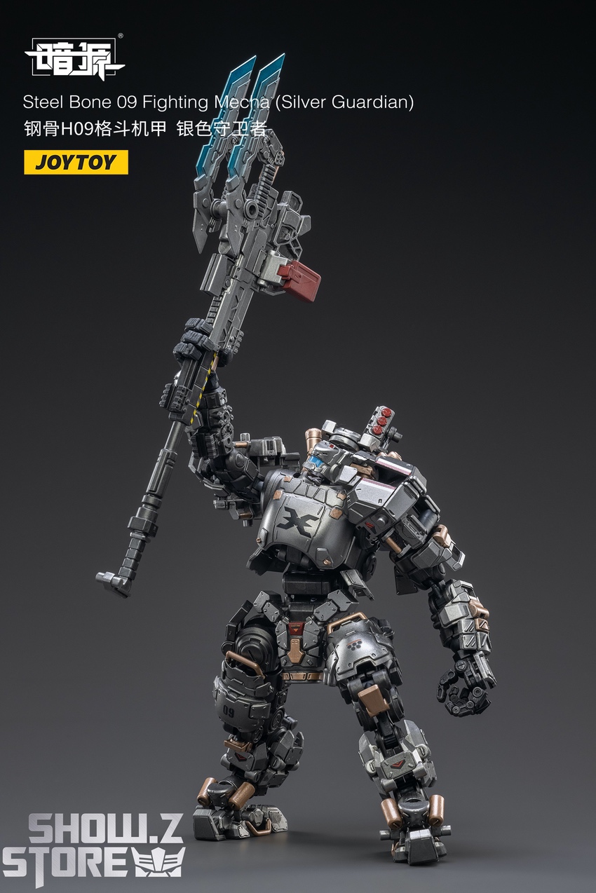 JoyToy Steel Bone Silver Guardian action pose weapon stance JoyToy Steel Bone Silver Guardian action pose weapon stance