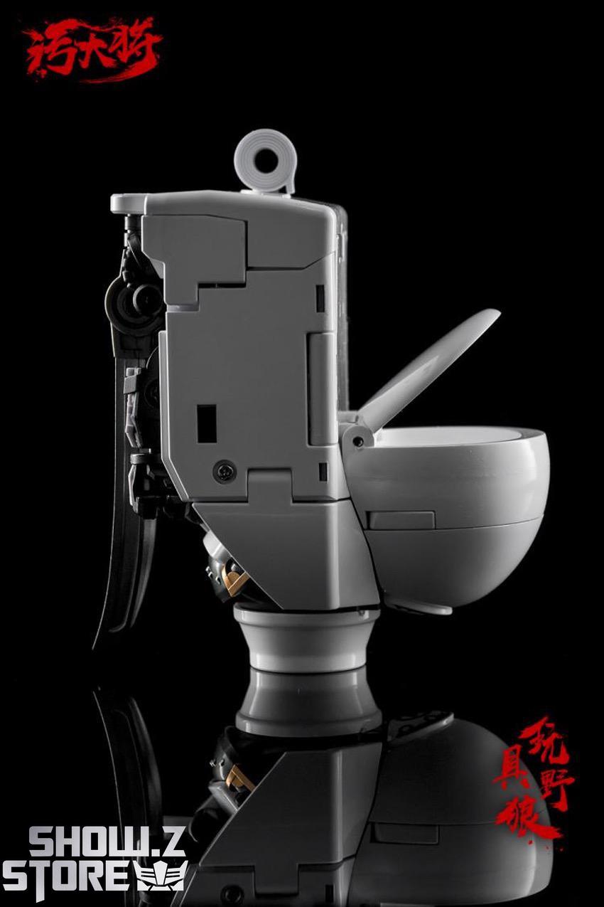 Toywolf Dirty Man toilet humanoid form firing red weapon Toywolf Dirty Man toilet humanoid form firing red weapon