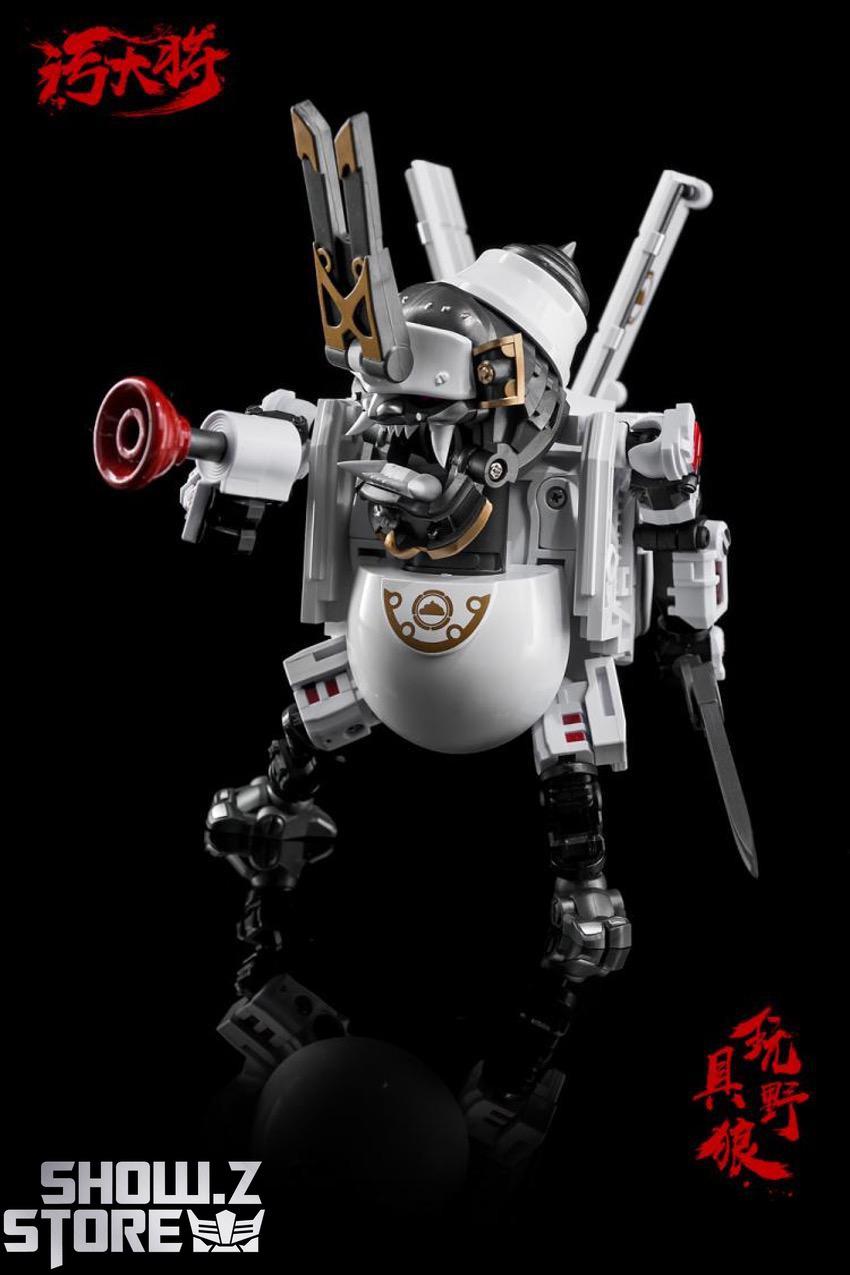 Toywolf W-01 Dirty Man robot full display overview Toywolf W-01 Dirty Man robot full display overview