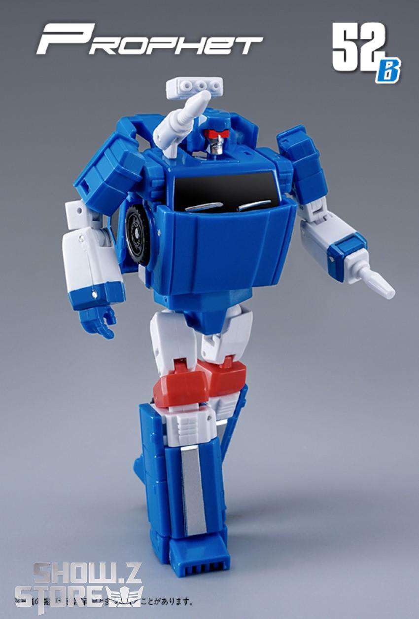MechFansToys Prophet Trailbreaker blue white transformer dynamic pose MechFansToys Prophet Trailbreaker blue white transformer dynamic pose
