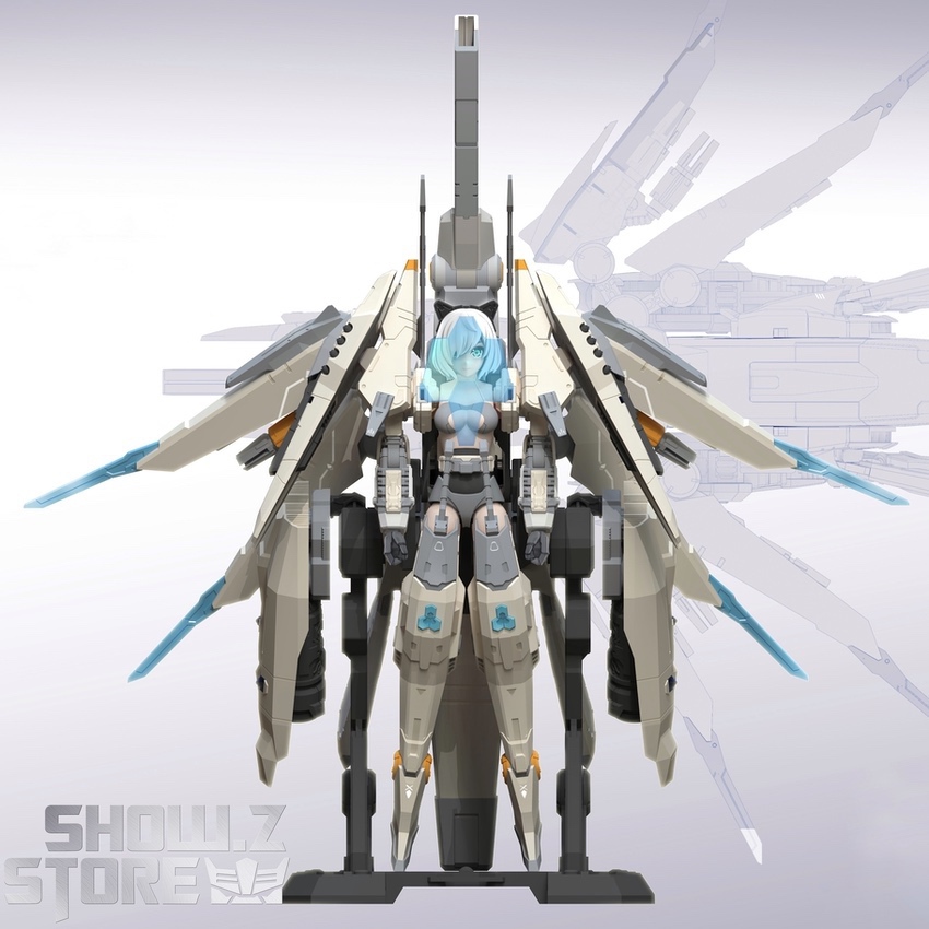 Suyata Artemis Fafner white jet aircraft top view display Suyata Artemis Fafner white jet aircraft top view display