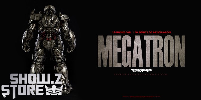 Megatron left profile black metallic armor finish display Megatron left profile black metallic armor finish display