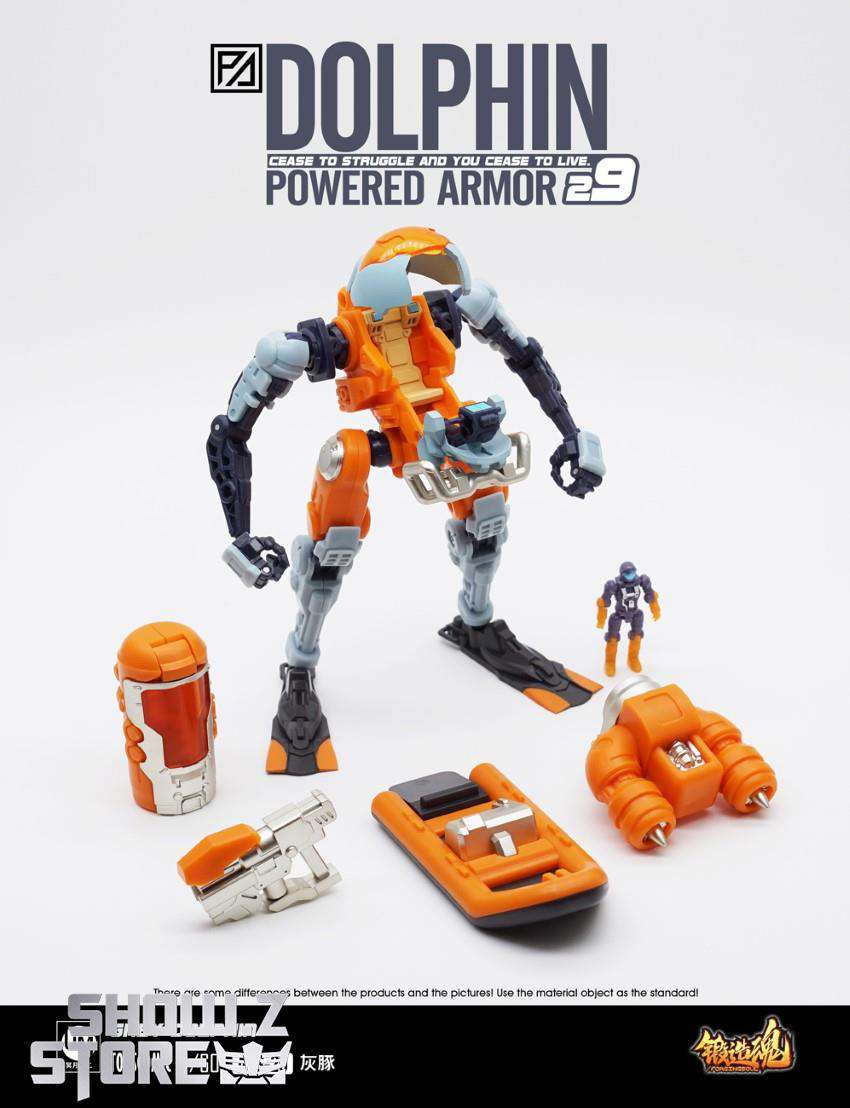 Dolphin series armor lifeboat rescue mode orange blue accents Dolphin series armor lifeboat rescue mode orange blue accents