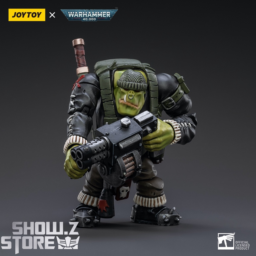 JoyToy Ork Kommandos Dakka Boy Rotbilge armored figure front JoyToy Ork Kommandos Dakka Boy Rotbilge armored figure front