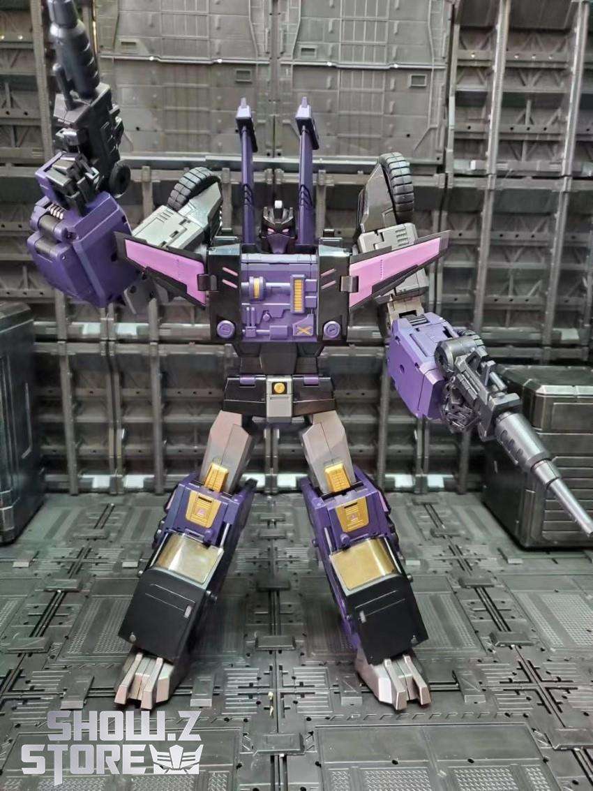 DX9 Hanzo Sixshot Black robot side profile extended weapon dynamic DX9 Hanzo Sixshot Black robot side profile extended weapon dynamic