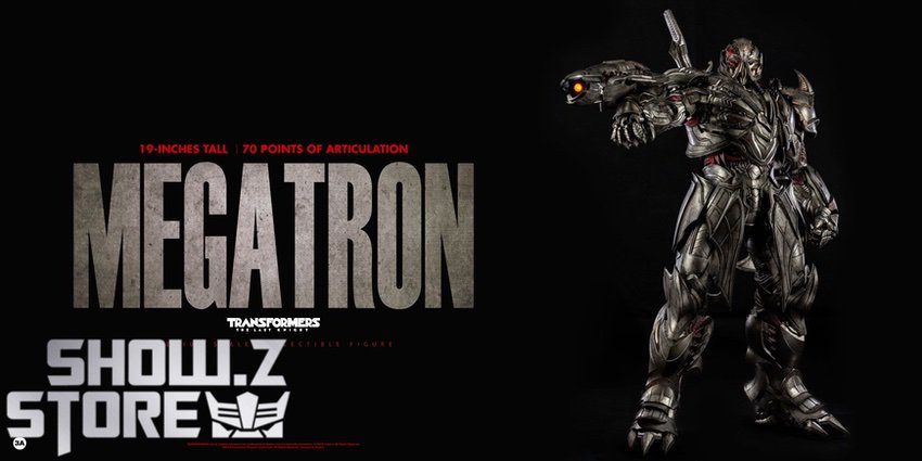 Megatron front pose raised sword weapon detail display Megatron front pose raised sword weapon detail display