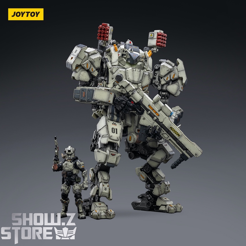 JoyToy Sorrow Tyrant Mecha 01 large gray mecha with pilot JoyToy Sorrow Tyrant Mecha 01 large gray mecha with pilot