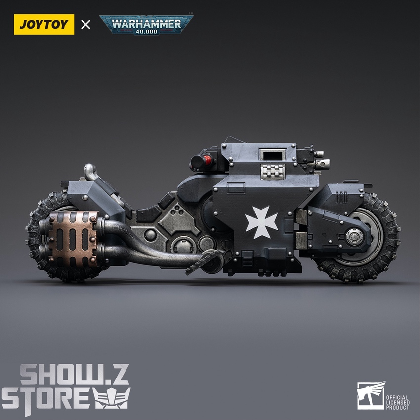 JoyToy Black Templars Outriders motorcycle rear view display JoyToy Black Templars Outriders motorcycle rear view display
