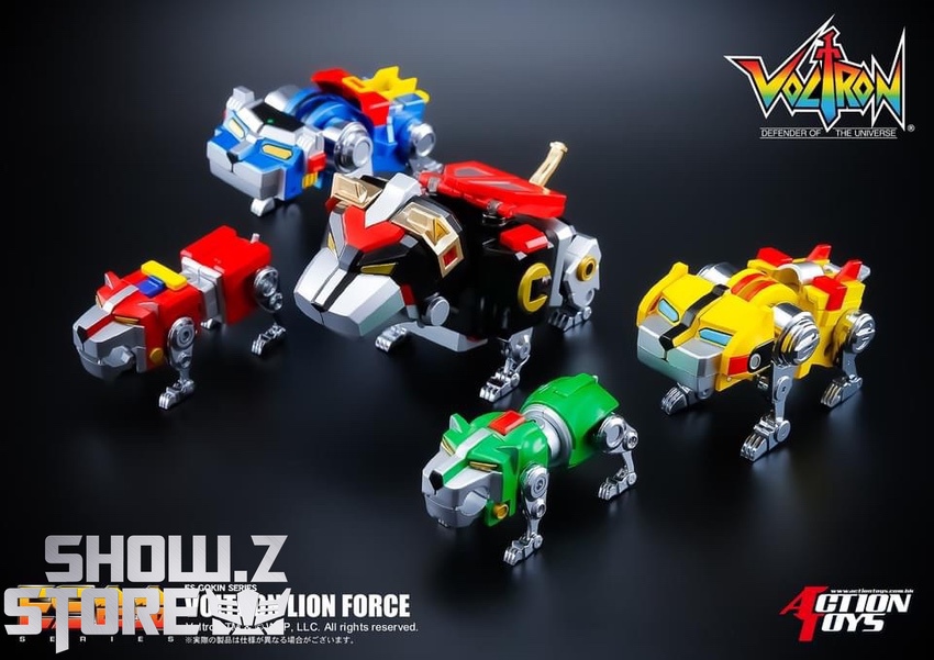 Voltron ES Gokin Lion Force individual lion components display Voltron ES Gokin Lion Force individual lion components display