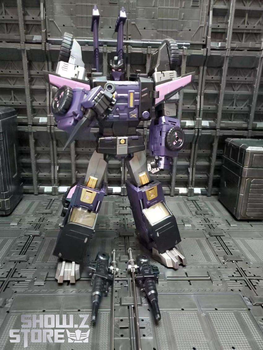DX9 Hanzo Sixshot Black robot active battle wings elevated high DX9 Hanzo Sixshot Black robot active battle wings elevated high