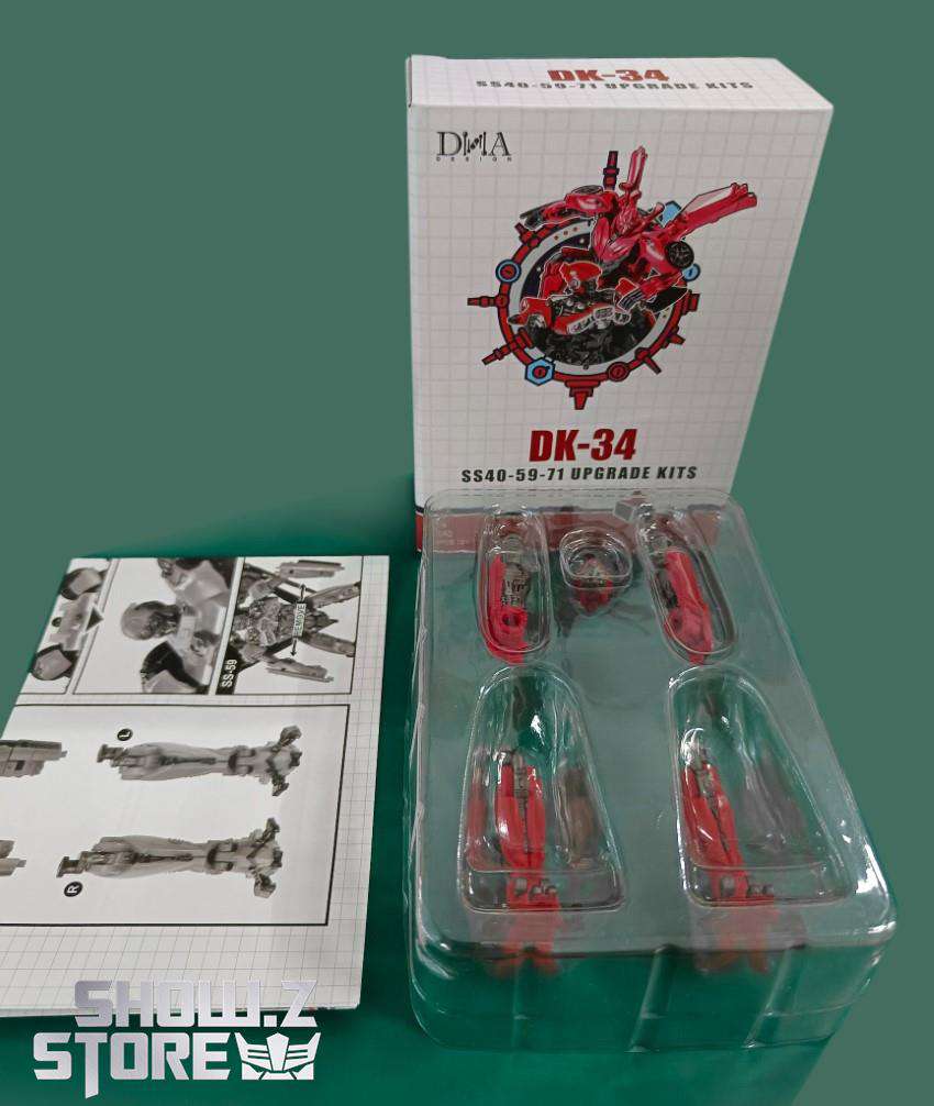 DNA Design DK-34 red black parts layout detail view DNA Design DK-34 red black parts layout detail view