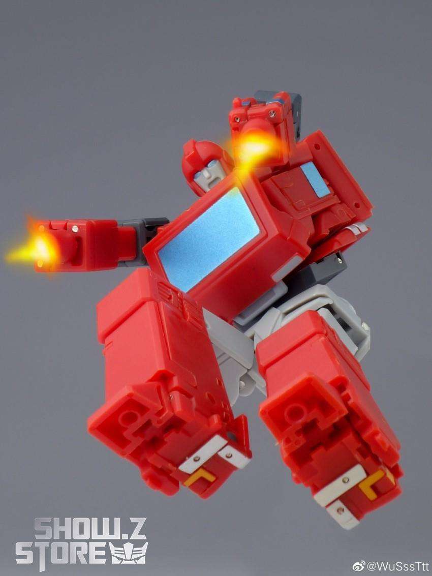 Magic Square Ken Ironhide red robot LED light effects illuminated Magic Square Ken Ironhide red robot LED light effects illuminated