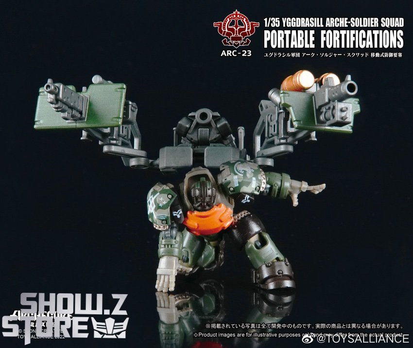 Yggdrasill Arche-Soldier fortification pieces combat stance display Yggdrasill Arche-Soldier fortification pieces combat stance display