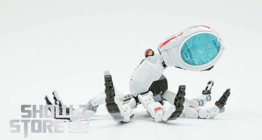 BeastBox Oldone white turquoise red side profile extended pose BeastBox Oldone white turquoise red side profile extended pose