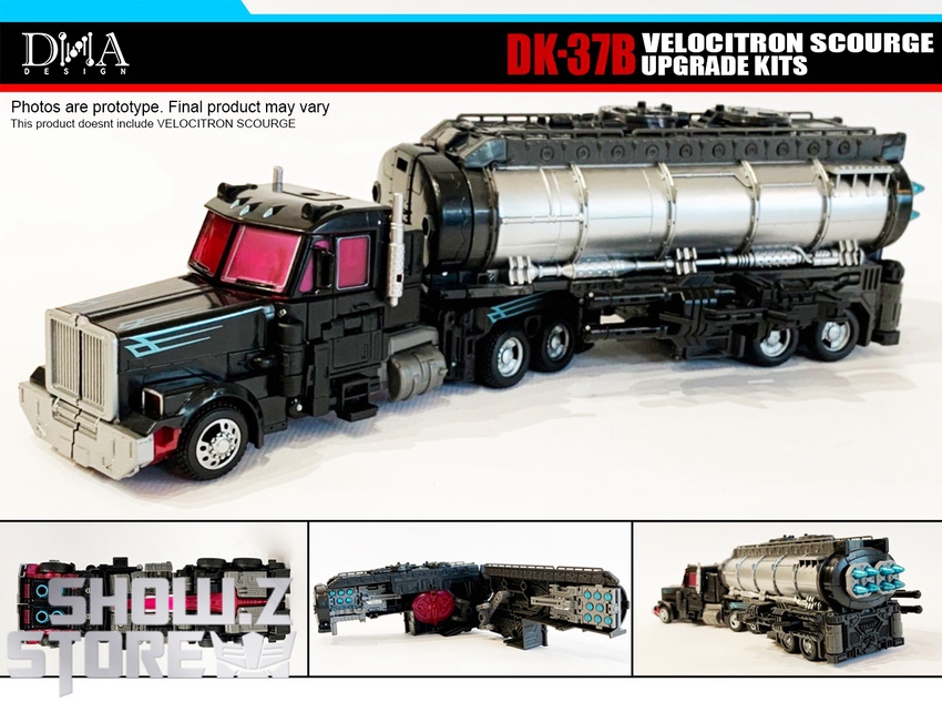 DK-37B Velocitron Scourge truck mode tanker transformation vehicle DK-37B Velocitron Scourge truck mode tanker transformation vehicle
