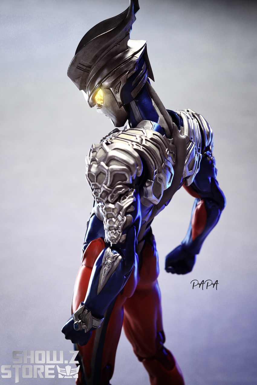 Threezero Ultraman Zero blue white red silver armor figure Threezero Ultraman Zero blue white red silver armor figure