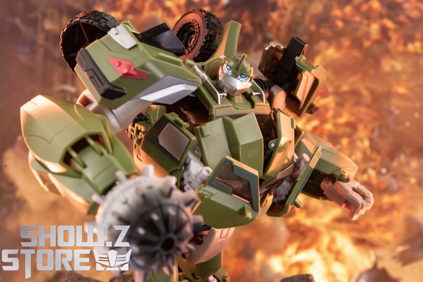 Bulkhead robot armed transformation stance green color display Bulkhead robot armed transformation stance green color display