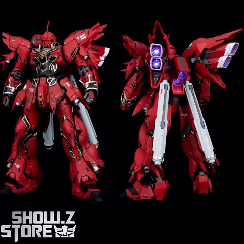 Sinanju red Gundam model with dual rifles weapon Sinanju red Gundam model with dual rifles weapon