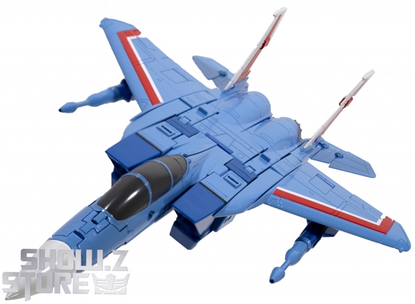 MakeToys Ion Swarm jet fighter aircraft angled view display MakeToys Ion Swarm jet fighter aircraft angled view display