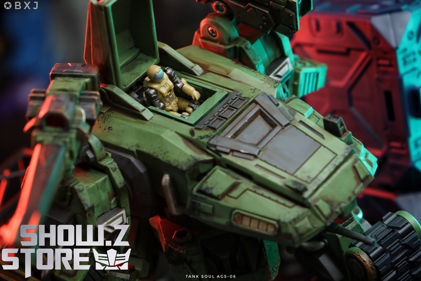 Tank Soul AGS-06 forest camouflage robot action stance Tank Soul AGS-06 forest camouflage robot action stance