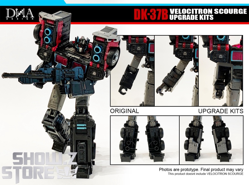 DK-37B Velocitron Scourge robot mode upgraded figure back view DK-37B Velocitron Scourge robot mode upgraded figure back view