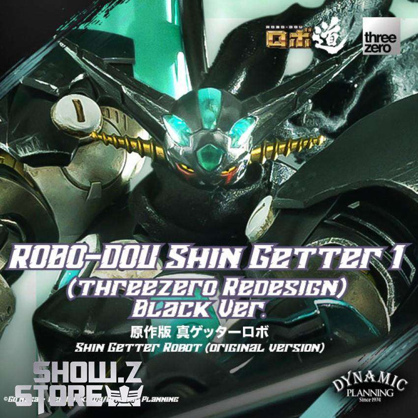 Threezero Shin Getter Robot black version cyan wings spread Threezero Shin Getter Robot black version cyan wings spread