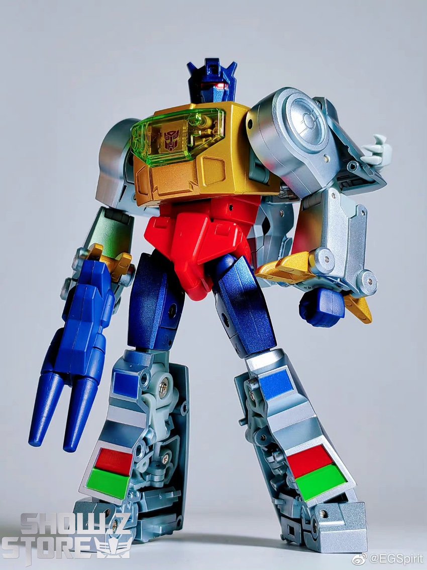 Comic Grimlock standing warrior pose arms extended display Comic Grimlock standing warrior pose arms extended display