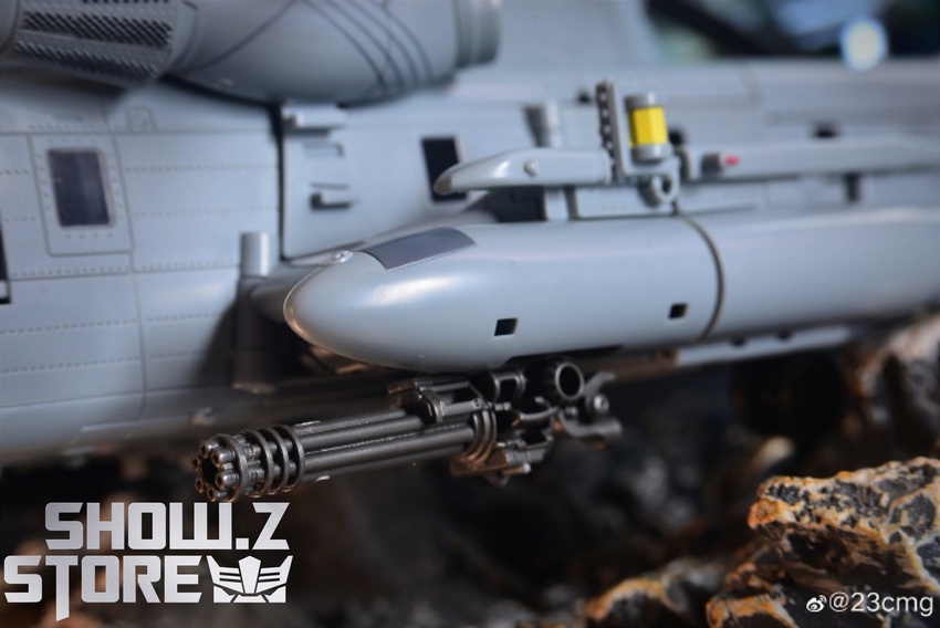 Blackout helicopter close-up missile launchers mounted display Blackout helicopter close-up missile launchers mounted display