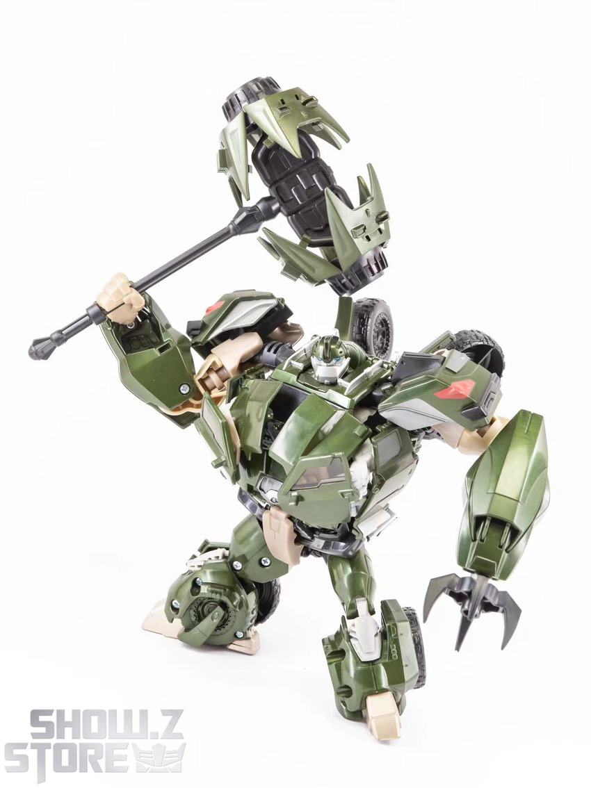 Bulkhead green robot figure standing pose detailed articulation accessories Bulkhead green robot figure standing pose detailed articulation accessories