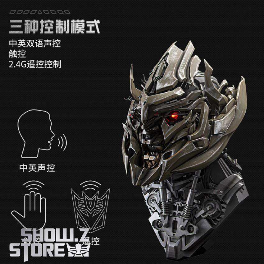 Megatron wearable helmet control modes guide display Megatron wearable helmet control modes guide display