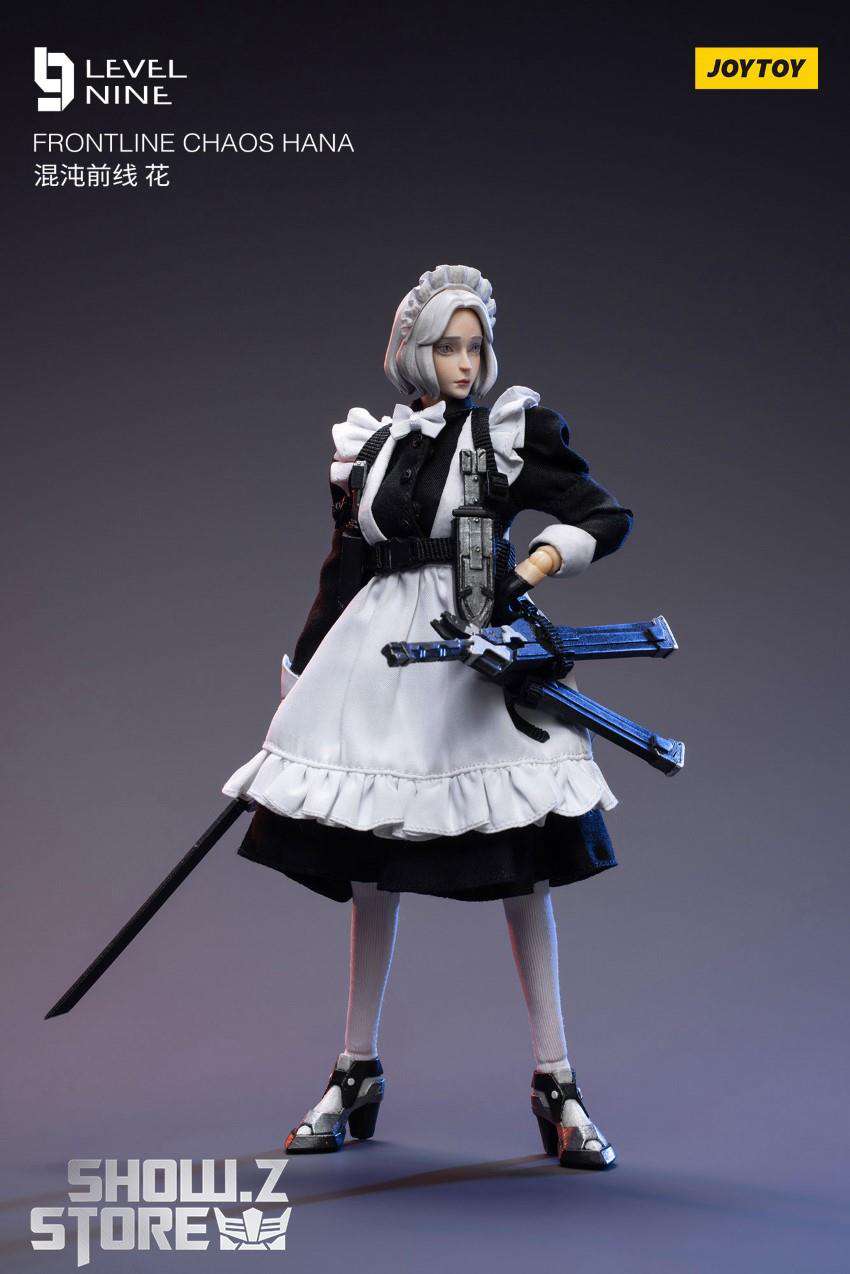 JoyToy Frontline Chaos Hana pink hair black white rifle pose JoyToy Frontline Chaos Hana pink hair black white rifle pose