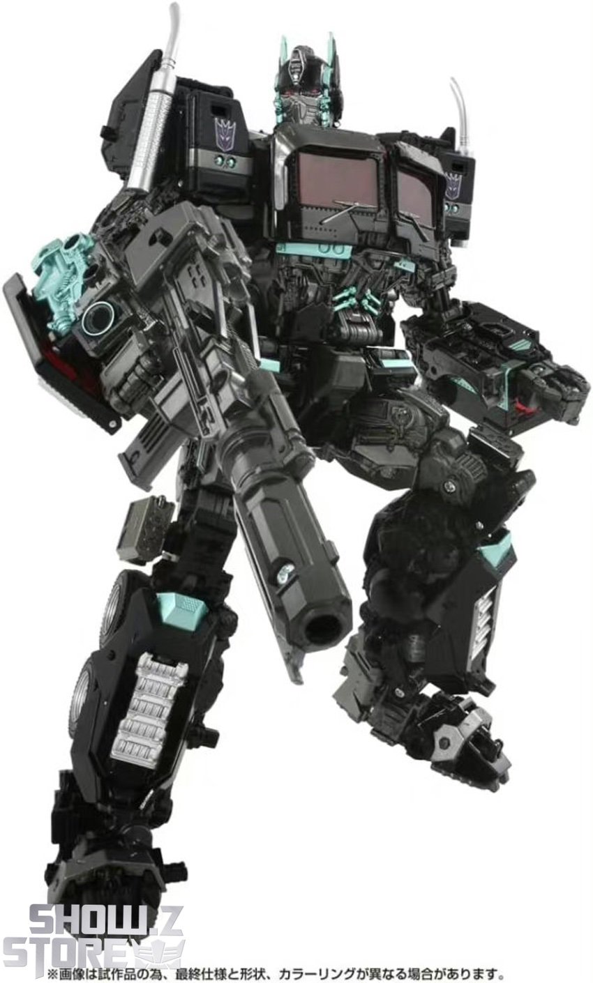 Nemesis Prime robot action pose extended weapons display Nemesis Prime robot action pose extended weapons display