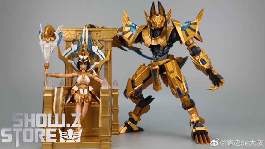 Gluttony robot goddess character white gold themed design display Gluttony robot goddess character white gold themed design display
